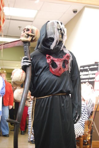 A Calhoun County Employee in Custome at Halloween